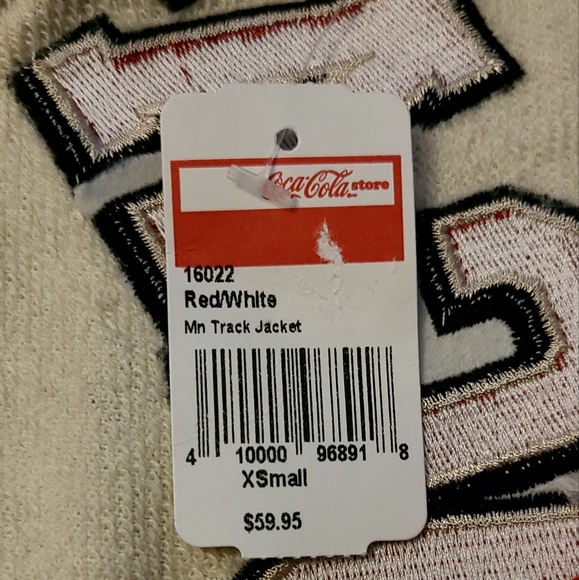 Vintage Collectible Coca-Cola Track Jacket Full Zip Crew Neck Sz XS NWT - Picture 5 of 8
